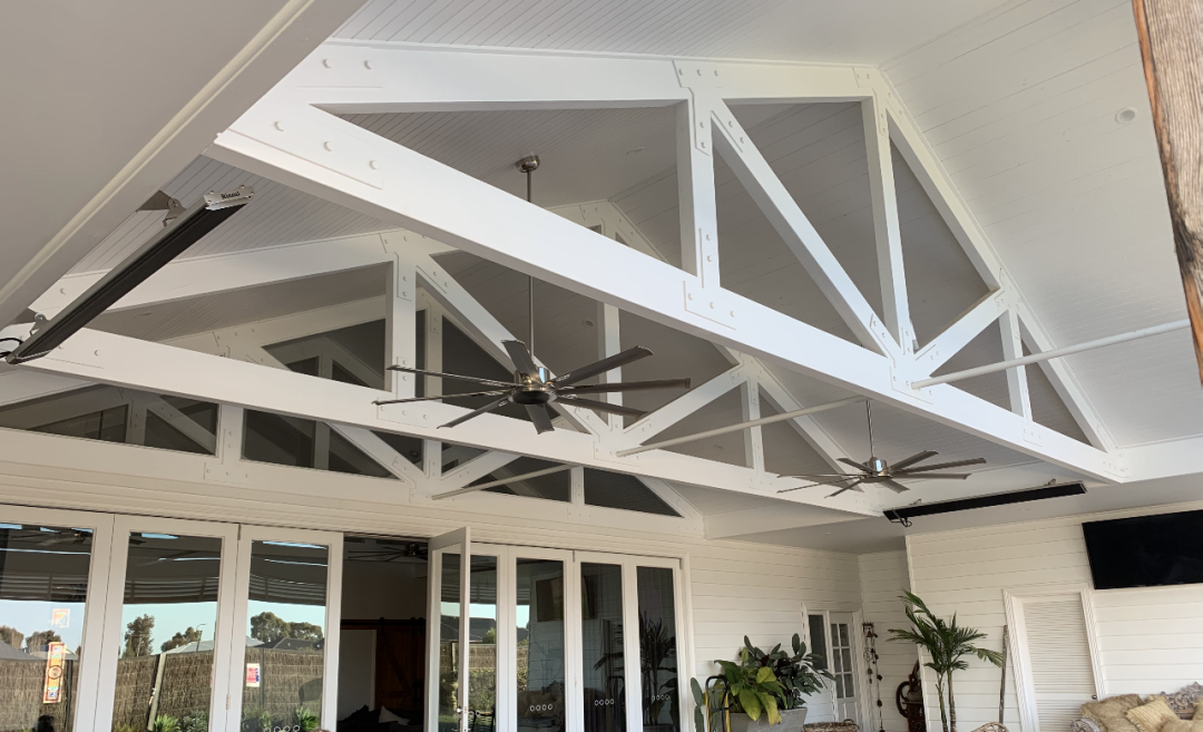 White Feature Truss