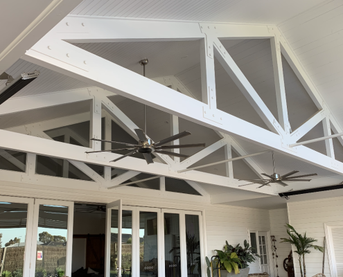 White Feature Truss